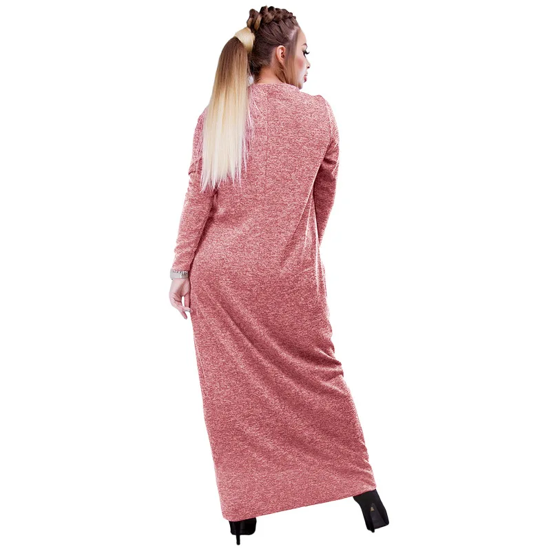Большие размеры 6XL 2019 весеннее зимнее женское платье свободного кроя с длинным