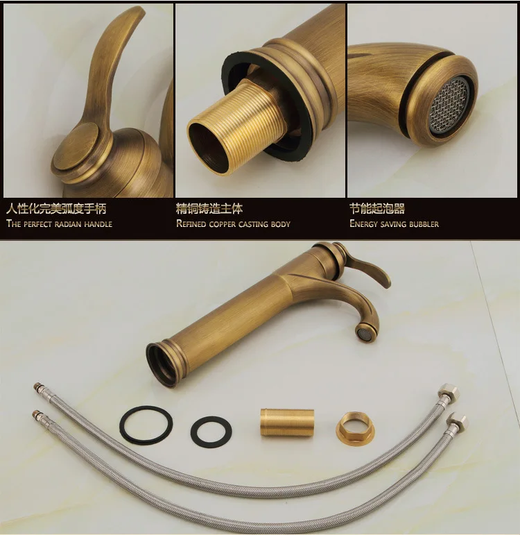 Бесплатная доставка роскошный чайный горшок античная ванная комната смеситель с
