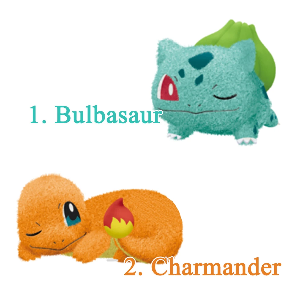 Banpresto POKEMON BULBASAUR/CHARMANDER SUN & MOON расслабляющее время большой плюш w26см рисунок kawaii