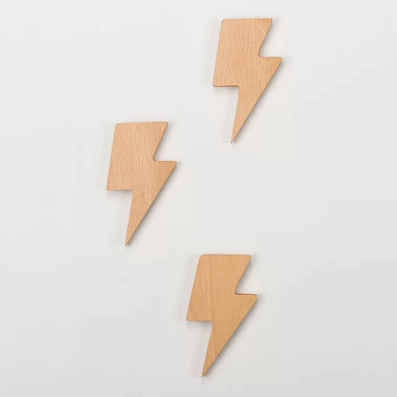 Деревянный магнитный держатель для ключей DIY Lightning Decortion гостиная спальня