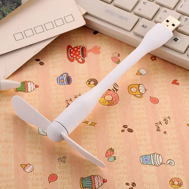 White Timethinker USB вентилятор гибкий USB портативный мини-вентилятор карманные вентиляторы для банка питания и ноутбука и компьютера энергосбережение для Xiaomi - Цвет: White