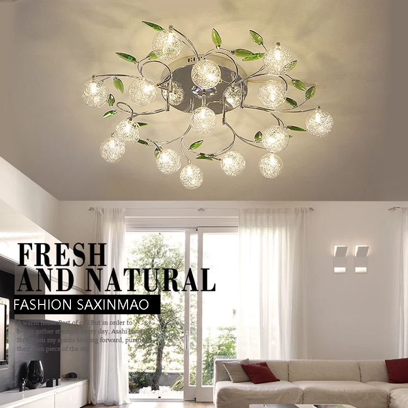 LED living room lighting ceiling lamp garden minimalist atmosphere art circular bedroom Ceiling lights AC110-240V | Лампы и освещение