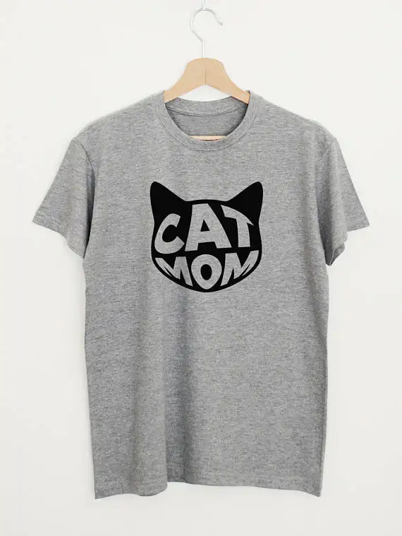 

Cat mom shirt, funny cat owner gift T-shirt, women's unisex cat mom t shirt, stylish pet owner tee -D427