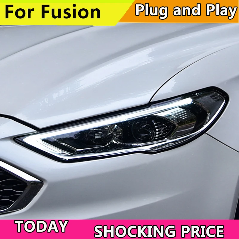 Автомобильный Стайлинг Головной фонарь для Ford Mondeo фары для Fusion фары динамического рулевого управления DRL H7 D2H Hid биксеноновый луч