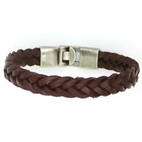2016 new fashion jewelry mens brand bracelet leisure leather black brown bracelet mens retro bracelet and bracelet