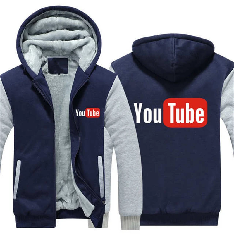 Прямая доставка зимняя куртка на Youtube бейсбольная унисекс шерстяная подкладка