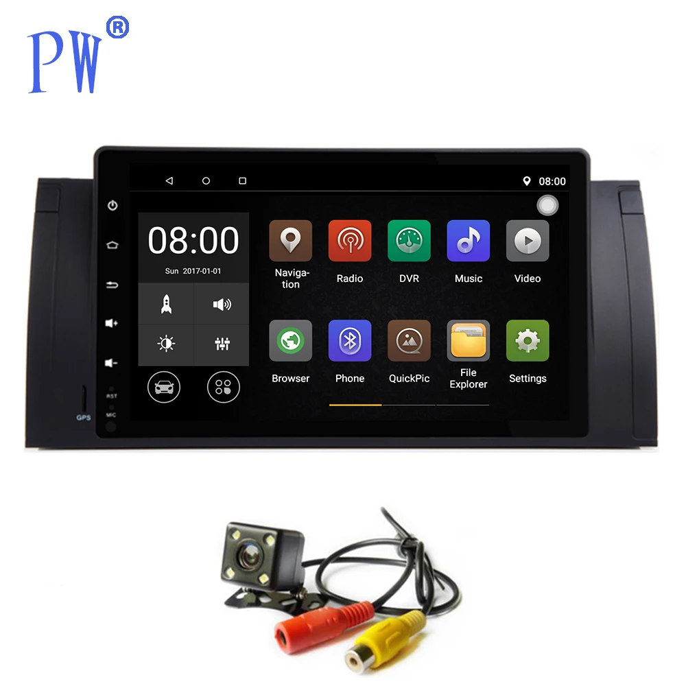 Автомобильный GPS Navi 9 дюймов Android 8 1/9 0 для BMW E53 X5 E39 5 M5 1997-2006 Full Touch автомобильный