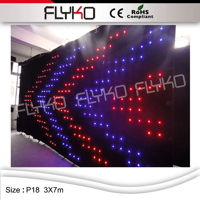 flexible stage rental led curtain screen display SMD Full Color night bar use video | Освещение