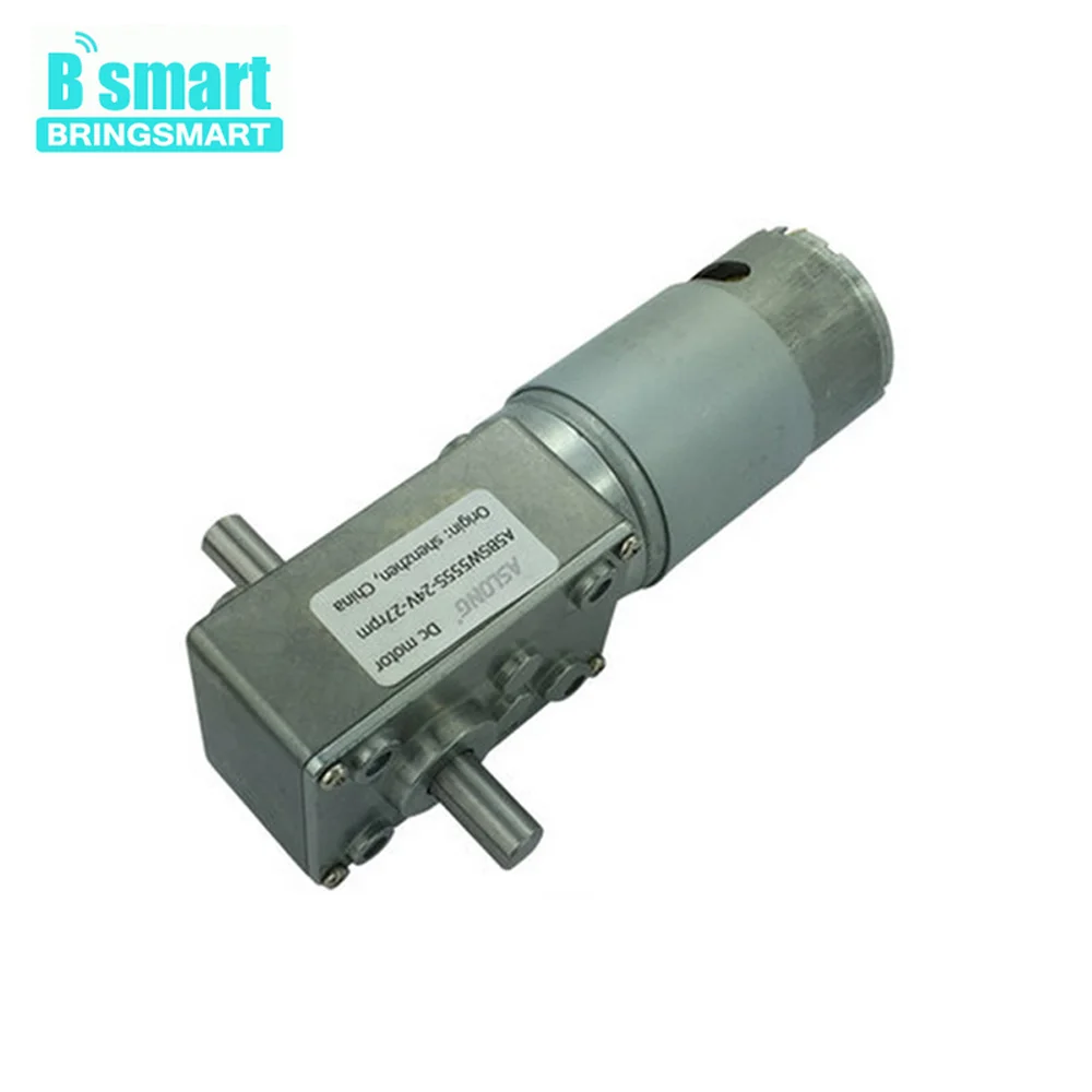 Bringsmart A58SW 555S 6 24V червячный редукторный двигатель 12V с двойным валом подвижное