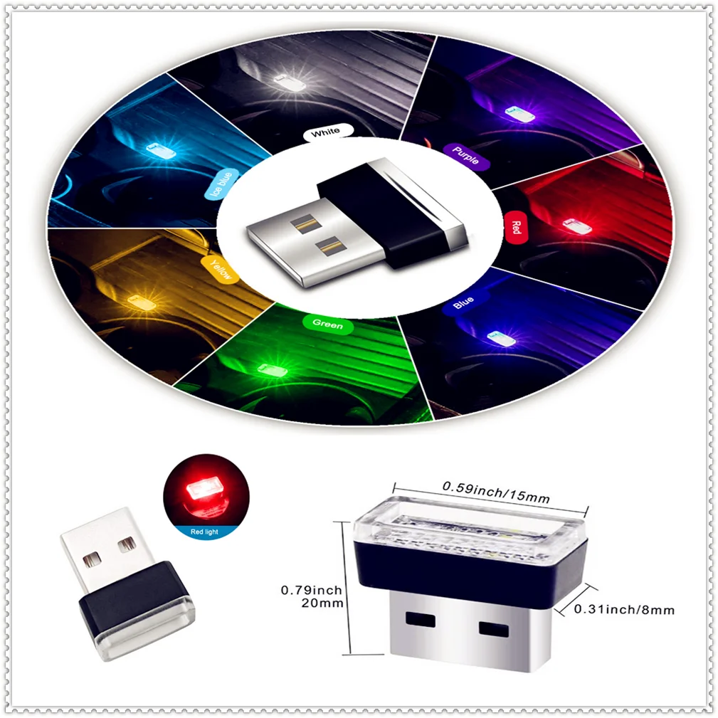 USB атмосферный свет для салона автомобиля декоративная лампа Hyundai i35 i40 i20 tucson i30