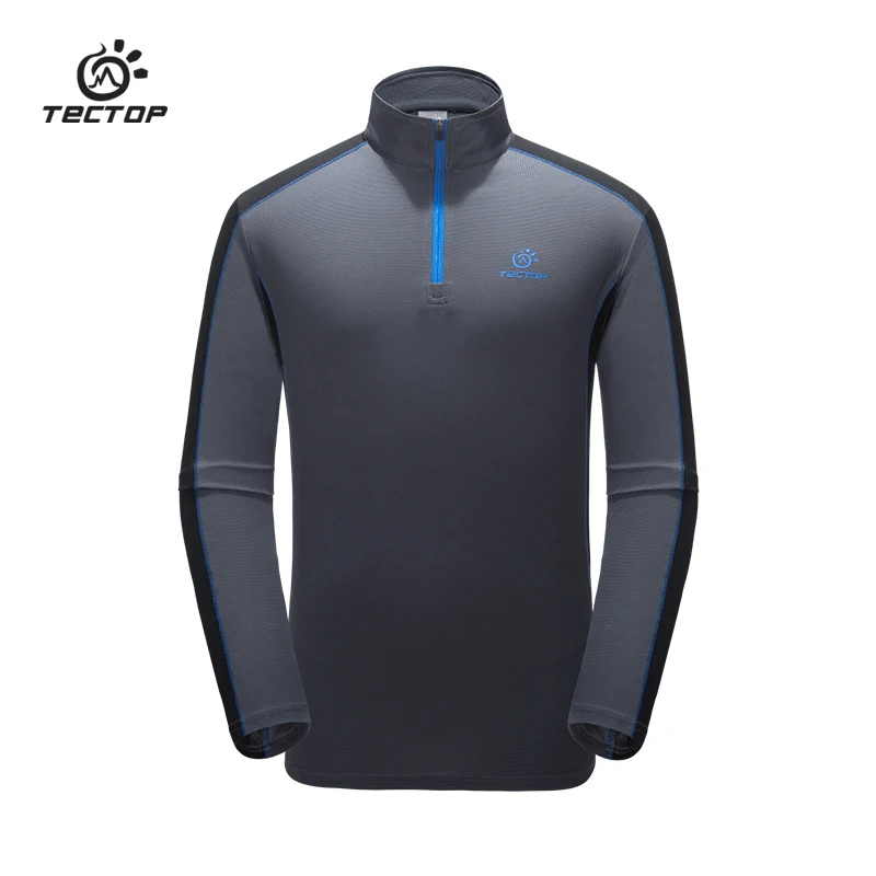 Мужская быстросохнущая футболка Tectop из полиэстера с длинными рукавами для