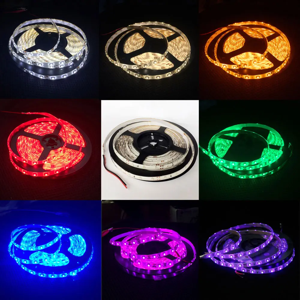 10 М 3528 smd RGB СВЕТОДИОДНЫЕ Ленты Лампы 300led Не Водонепроницаемый домашний Свет 60led/m