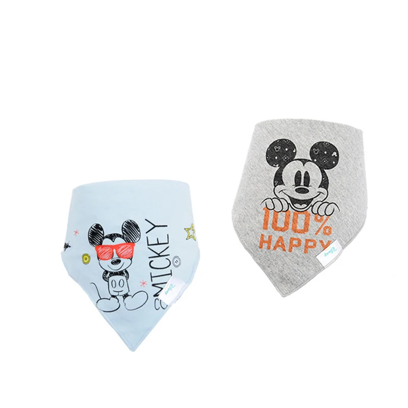 Disney baby saliva полотенце хлопок нагрудник детский нагрудник с мультяшным принтом двойной треугольное полотенце для ужина