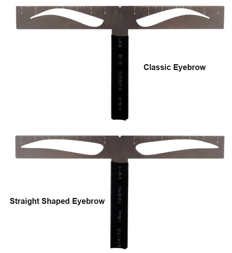 1 шт. микроблейдинг линейка для бровей из алюминиевого сплава многоразовая