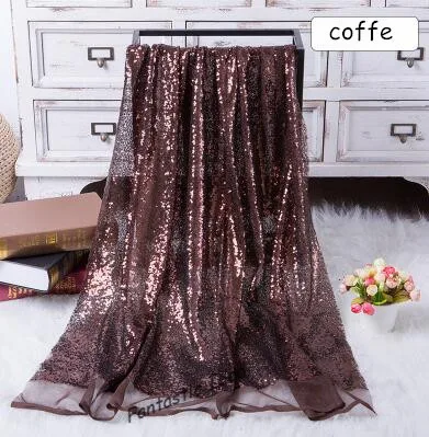 coffe 130x50 см DIY 3 мм блестка блестящая золотая, серебряная, блестящая ткань для одежды сценические вечерние свадебные украшения для дома - Цвет: coffe