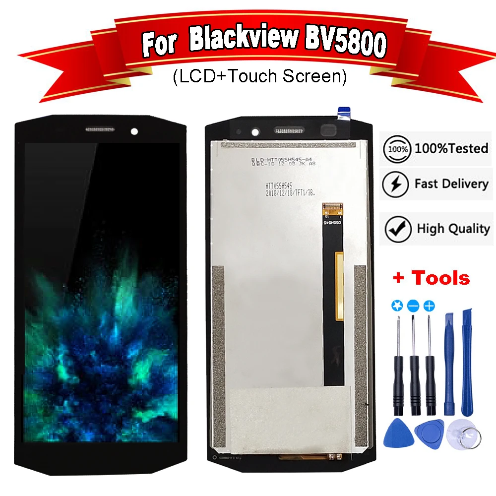 Дисплейный модуль для BLACKVIEW BV5800 чёрный|Экраны мобильных телефонов| |