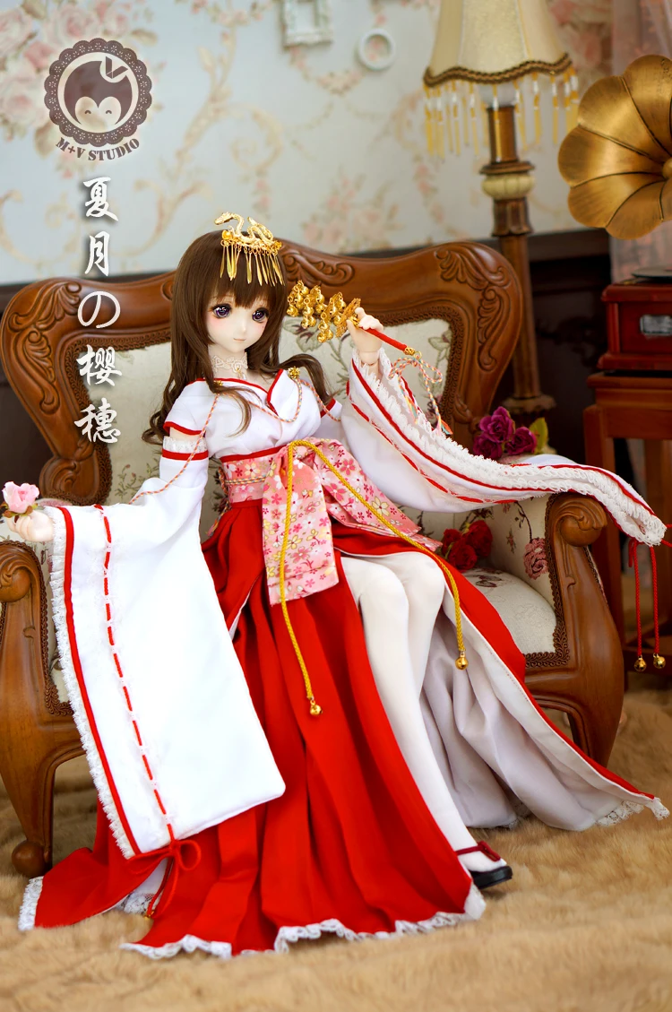 [Агент] костюм в античном стиле аниме Miko Улучшенная кимоно 1/3 BJD SD DD кукольная