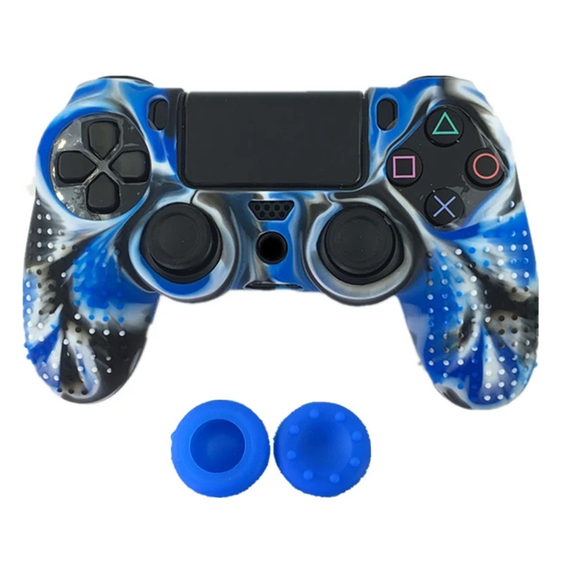 8 цветов Противоскользящий силиконовый кожного покрова чехол для Sony PlayStation Dualshock 4