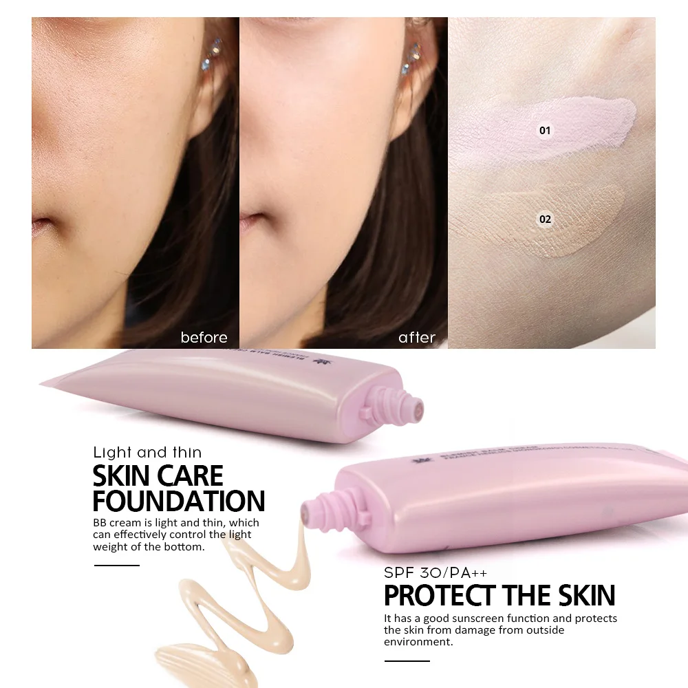 HENLICS BB крем отбеливающий увлажняющий маскирующий крем Pro Nude Foundation Make Up Base Foundation Cream