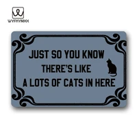 just so you know theres like a lot of cats in here woven outdoor mat design welcome mat indoor outdoor entrance doormats