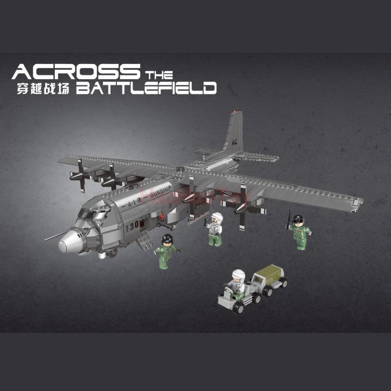 XINGBAO 06023 1713 шт. военные серии AC130 Aerial канонерок набор строительных блоков Кирпичи