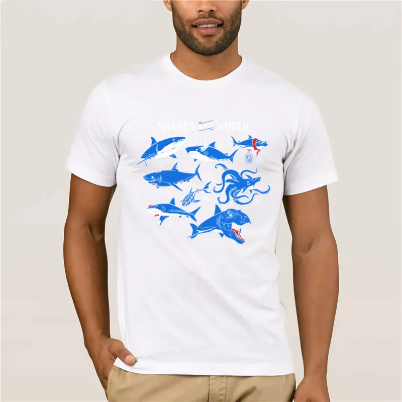 

Latest Fun T-shirt Top Casual Wear sharksoftheworld Genuine men's T-shirt cotton jersey