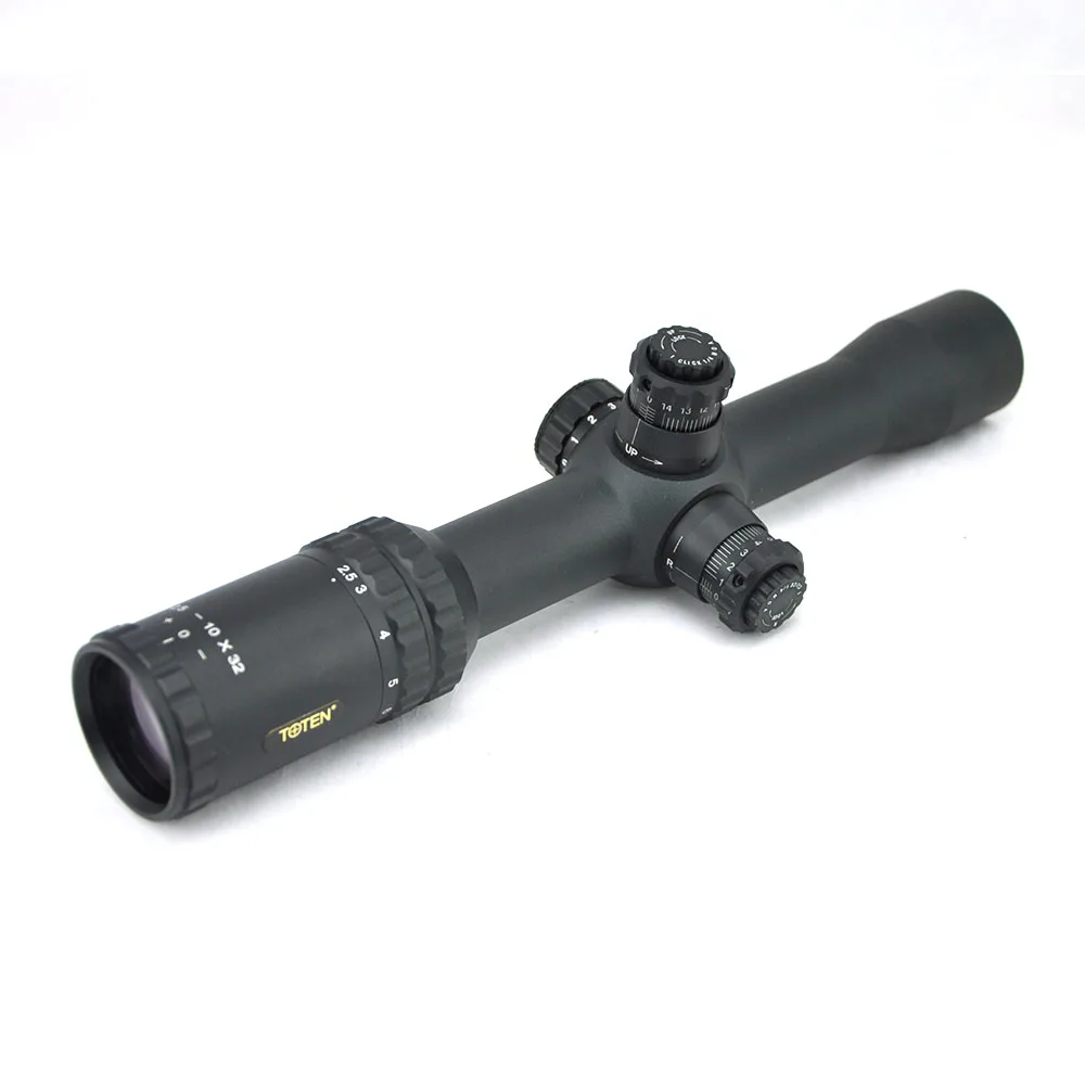 TOTEN 2 5 10x32 Снайперский прицел водонепроницаемый красный Dot. 223. 30 06. 308. 338 Ar15 длинный