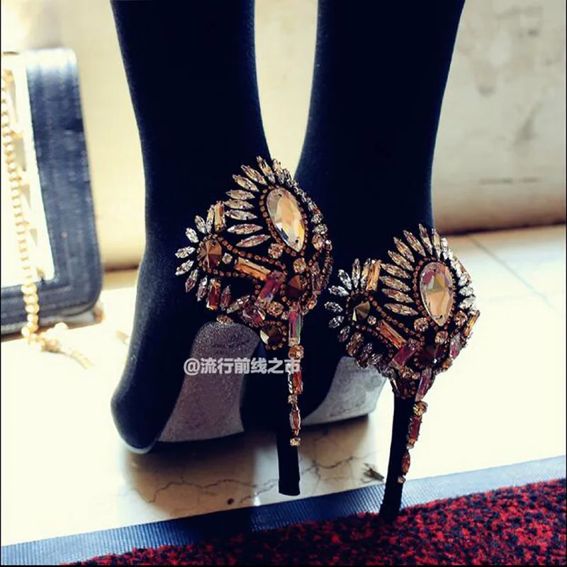 Choudory/Женская обувь Новая коллекция со стразами на высоком каблуке Женская без