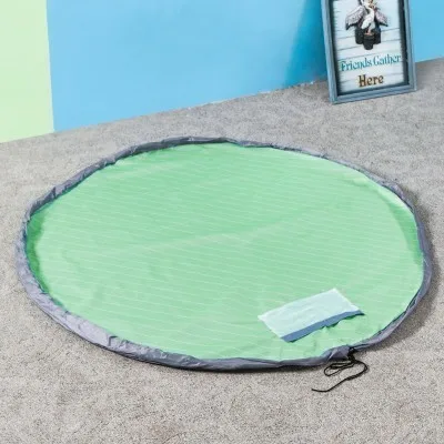 150X150CM green 80 см/150 см красочный детский игровой коврик водостойкий круглый одеяло для ползания сумка для хранения игрушки детский игровой ковер детский тренажерный зал Открытый коврик - Цвет: 150X150CM green