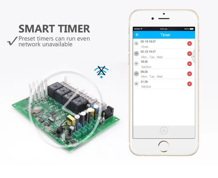 Sonoff 4CH Pro R2, Умный домашний переключатель Wi-Fi, монтируемый на din-рейку Беспроводной интеллектуальный Переключатель ВКЛ/ВЫКЛ DIY таймер светильник работает с Google