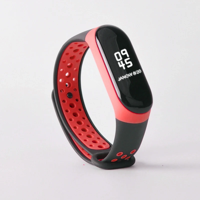 Ремешок спортивный для Xiaomi Mi Band 3 силиконовый браслет смарт часов mi band