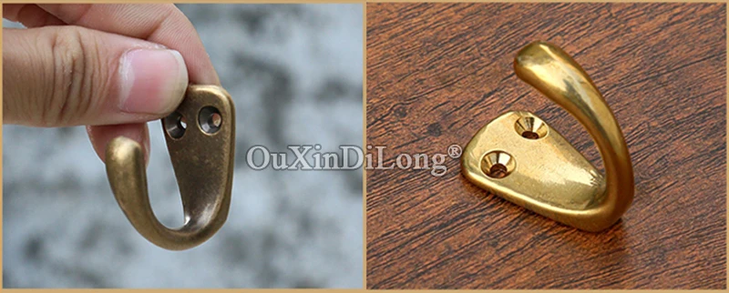 

Retro Vintage 20PCS Antique Solid Brass Robe Hooks Coat Hook Key Bag Hook Clothes Robe Hangers with Screws Brass/Bronze