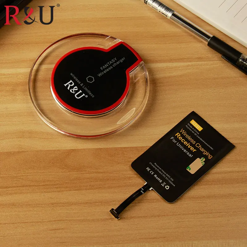 R &amp U прозрачный Qi беспроводной зарядное устройство пластина + получить для sony