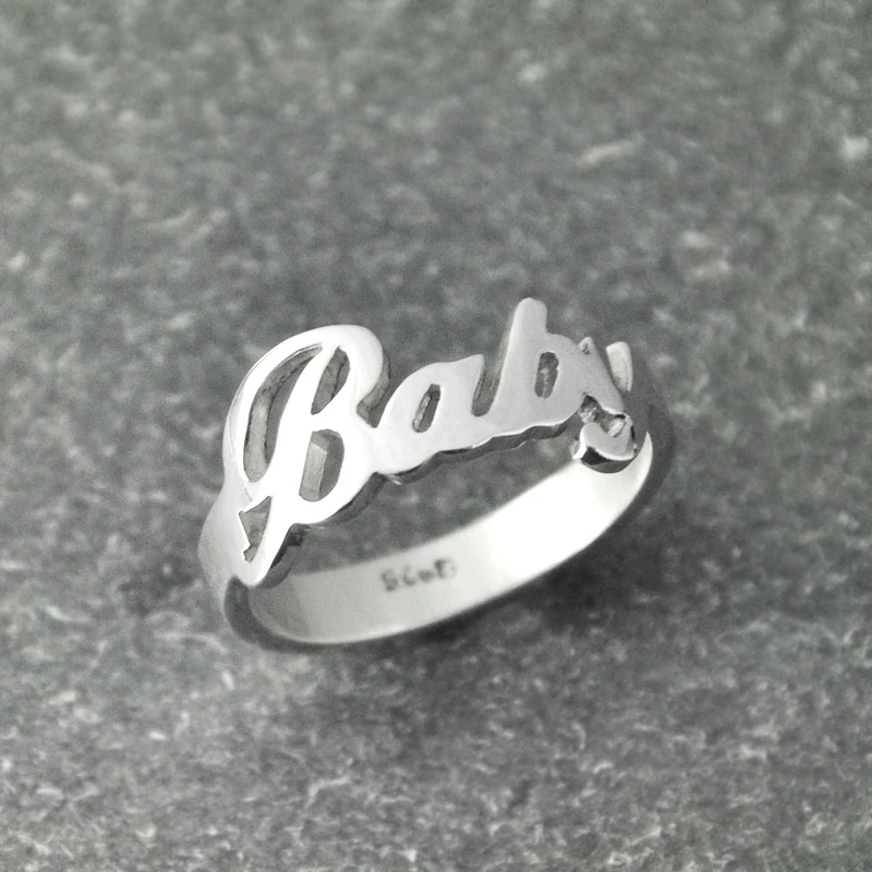 Именное кольцо на заказ ручной работы именное очаровательное ювелирное изделие