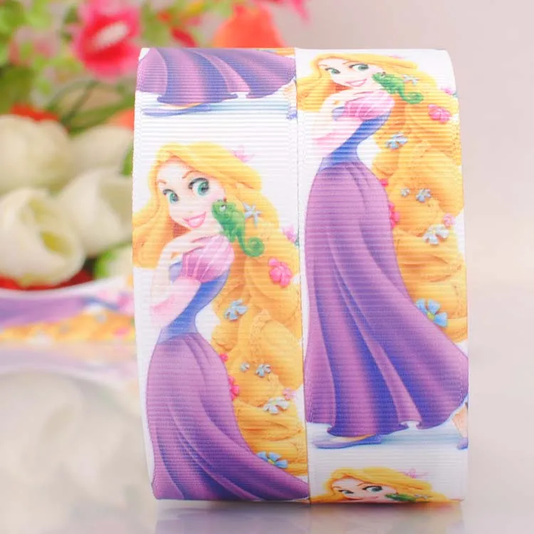 new 1&quot 25 mm Tangled princesse ribbon print grosgrain tape free shipping | Дом и сад