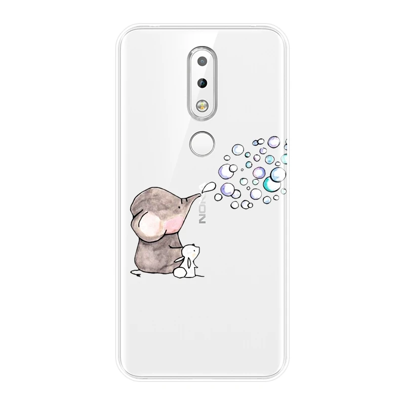 Чехол для телефона из ТПУ с изображением слона кролика кавайи Nokia 2 1 3 5 6 7 Мягкая