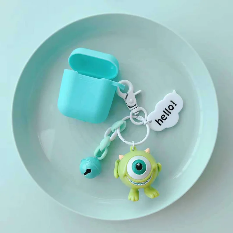 6 Милый силиконовый наушник чехол для Apple Airpods чехол Bluetooth наушники защитный чехол для Airpods 1/2 брелок с фигурками из мультфильмов - Цвет: 6