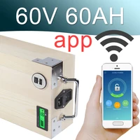 60v 60ah app lithium ion electric bike battery phone control usb 2 0 port electric bicycle scooter ebike power 3000w wood