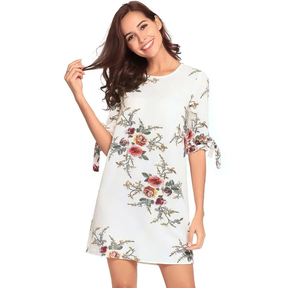 Женское шифоновое платье с принтом удобное дышащее на бретельках круглым