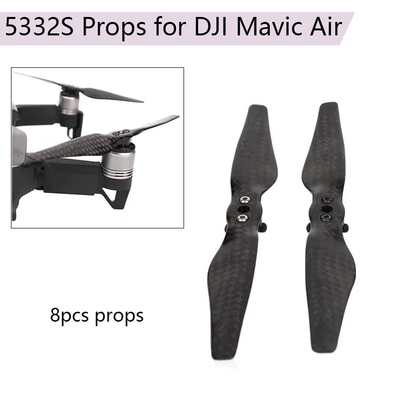 

8PCS 5332S Carbon Fiber Propeller for DJI Mavic Air Camera Drone Durable Quick Release Replacement Props Blades Spare Parts