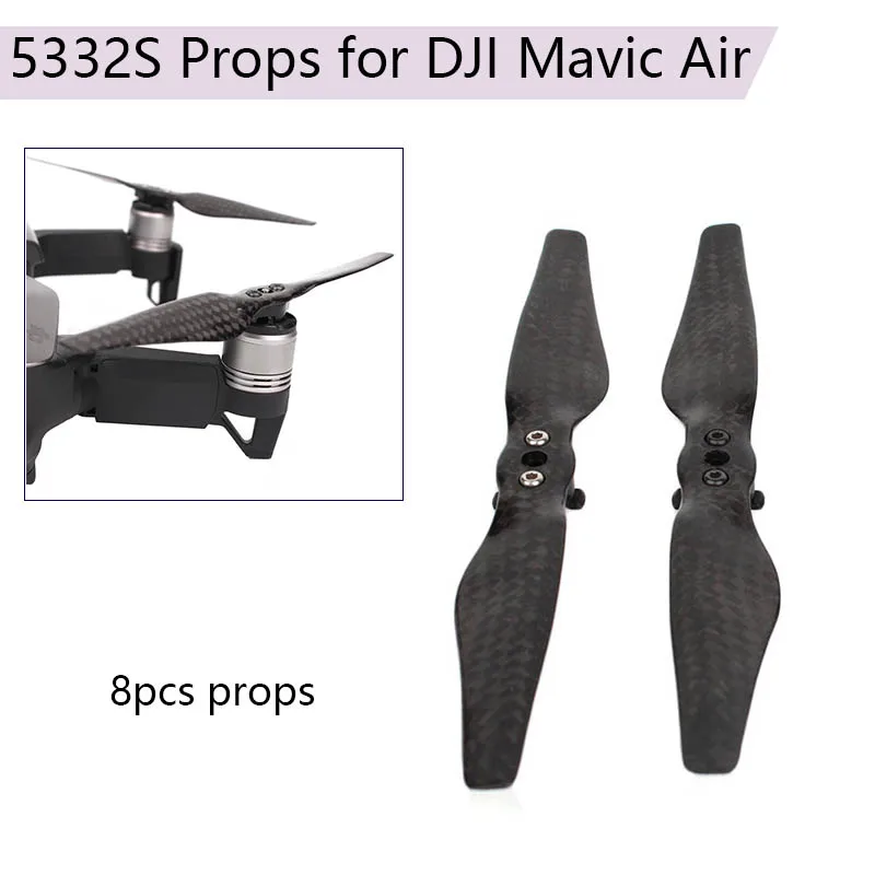 8 шт. 5332S Пропеллер из углеродного волокна для DJI Mavic Air Камера Drone прочный Quick Release