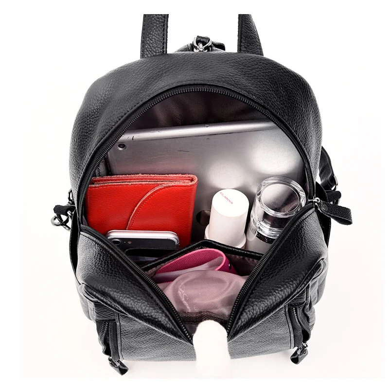 Женский кожаный рюкзак Mochila Feminina повседневный на плечо 2019 | Багаж и сумки