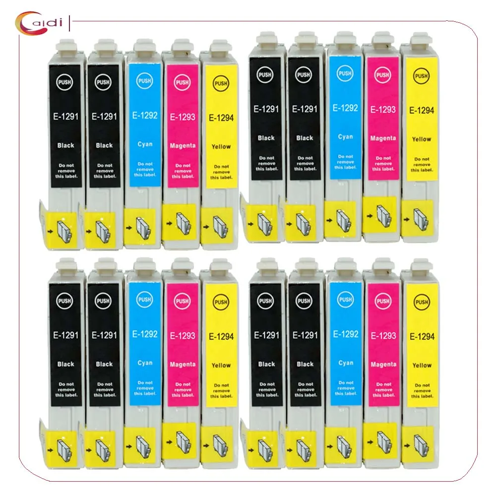 Картриджи для струйных принтеров Epson Stylus SX235W E-1291 SX SX-235W W совместимые с T1291 T1294 T129 235