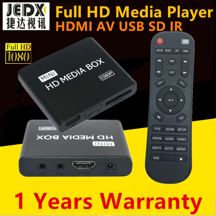 Медиаплеер Full HD 1080P цифровой плеер для вывесок ТВ HDMI AV выход картридер SD/MMC/USB хост