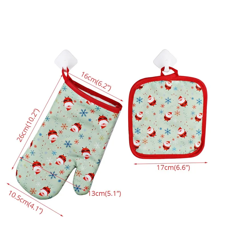 2 шт./компл. рождественские анти-крутые перчатки Микроволновая печь горячий