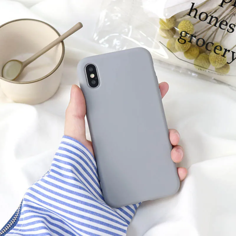 JIBAN серый однотонный чехол для телефона iphone 6 Чехол X 6s plus 7 8 XR XS MAX Все включено
