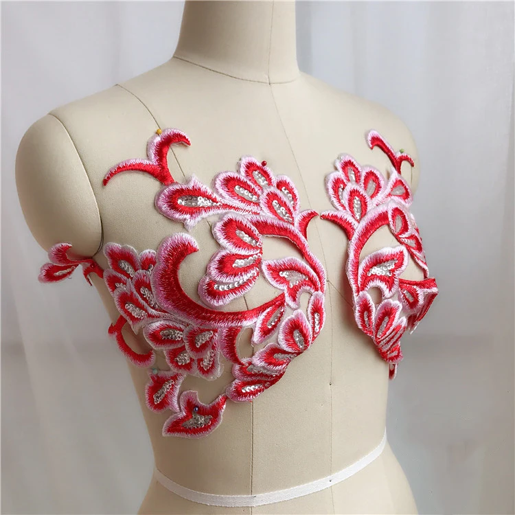 Вышивка цветок шить на патч аппликация для свадьбы/вечернее платье Diy украшения