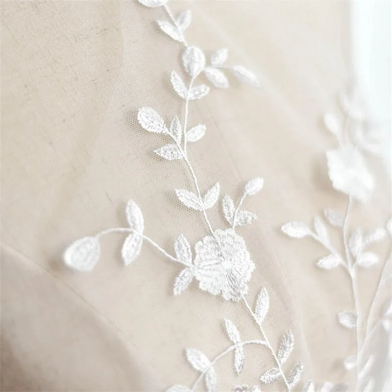 Аппликация из кружева "Venice Lace" Off white для свадебных аксессуаров для волос и отделки вуалей невесты, 41 х 31 см.