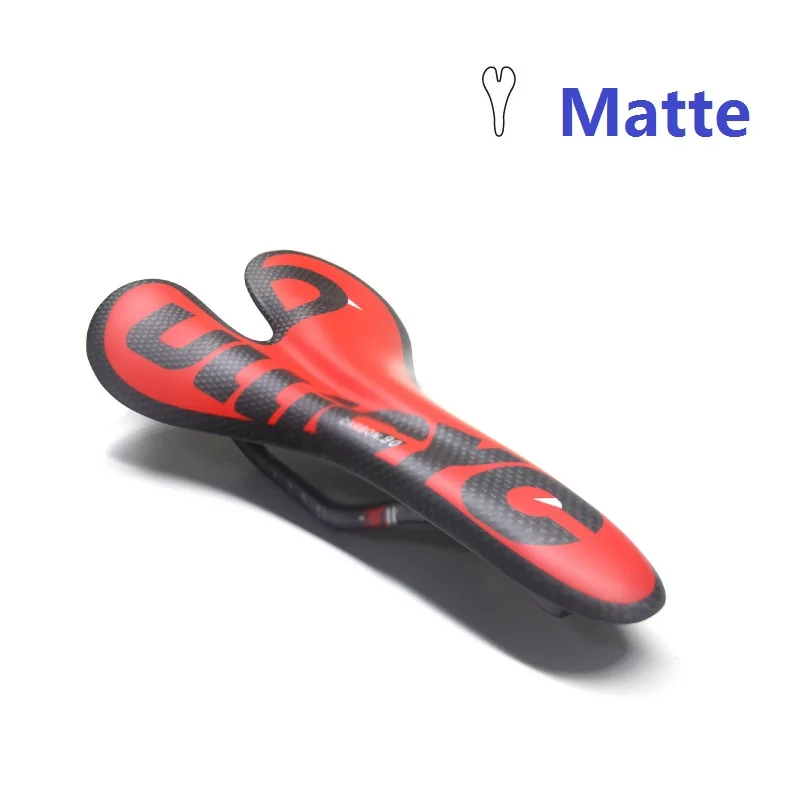 Matter Red Велосипед полный углеродного волокна седло Подушка MTB горный велосипед складной велосипед Сверхлегкий углеродное седло сиденье черный/красный/зеленый - Цвет: Matter Red