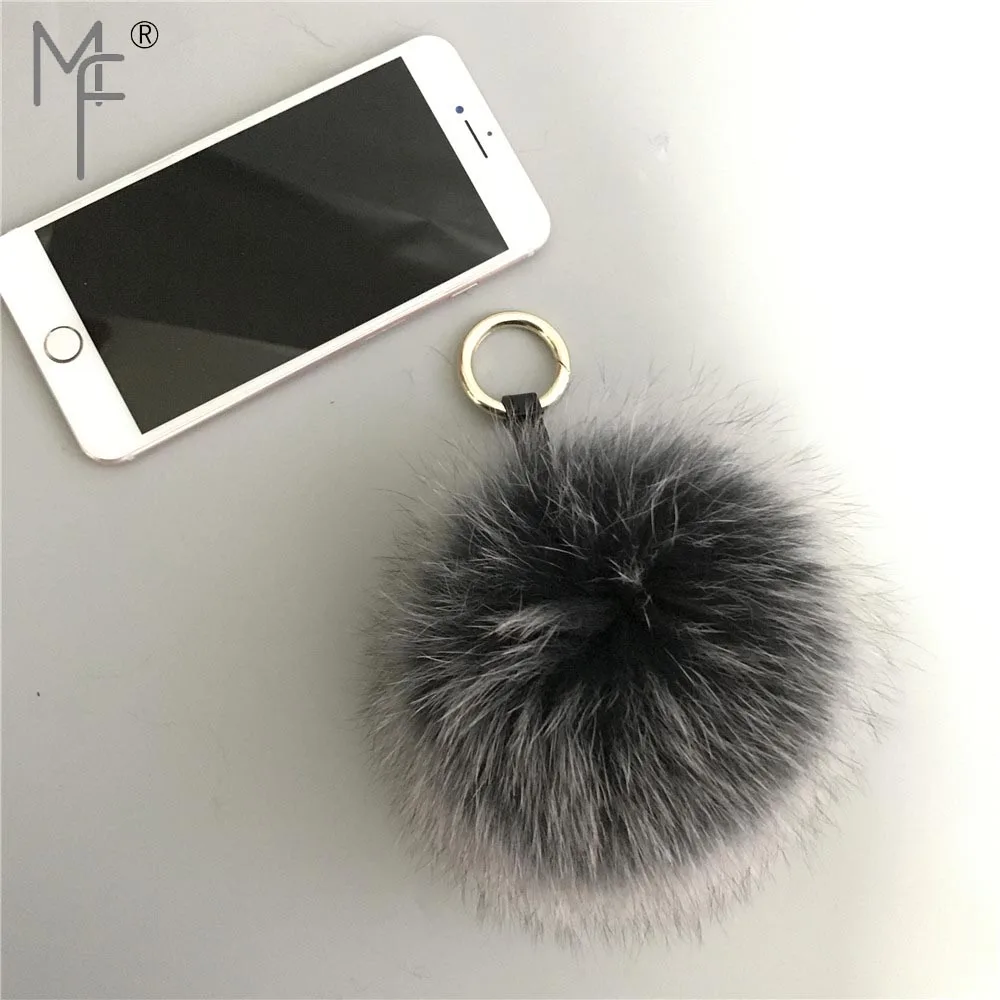Magicfur 13 см натуральный шарик из меха лисы черный белый цвет Мороз помпон пушистый